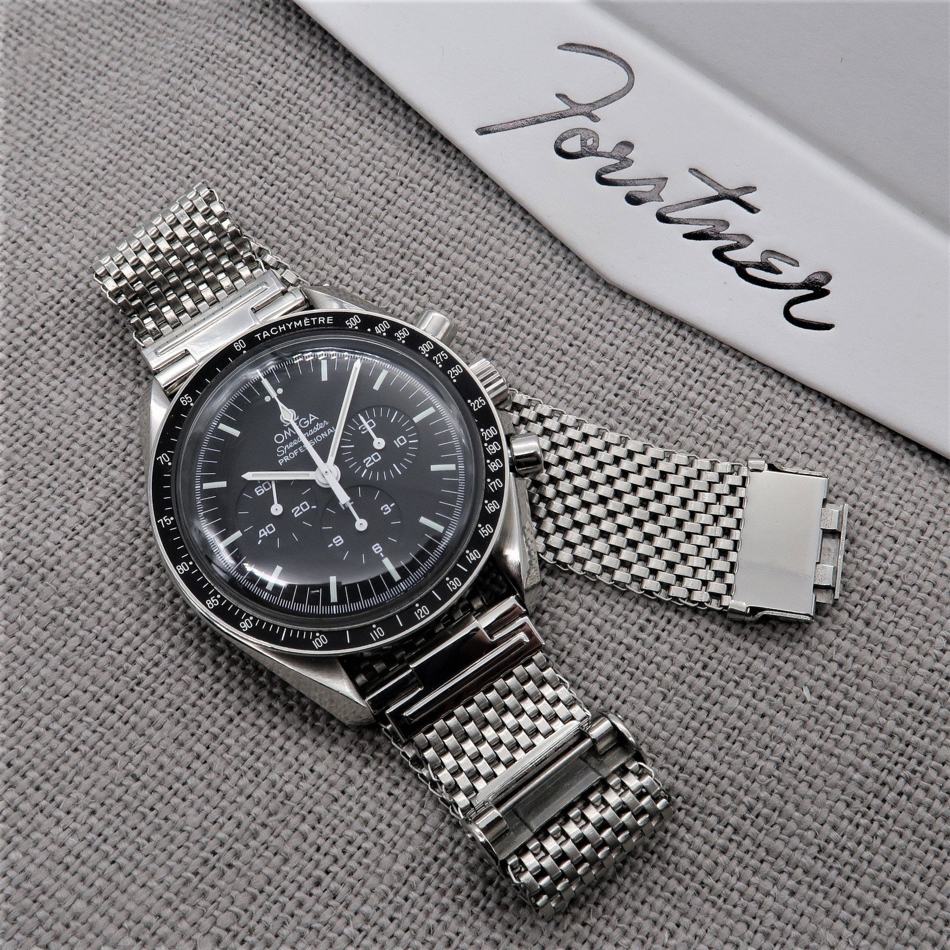 Wide Version Komfit "JB" Mesh Watch Bracelet with Straight Ends - Forstner Bands UK