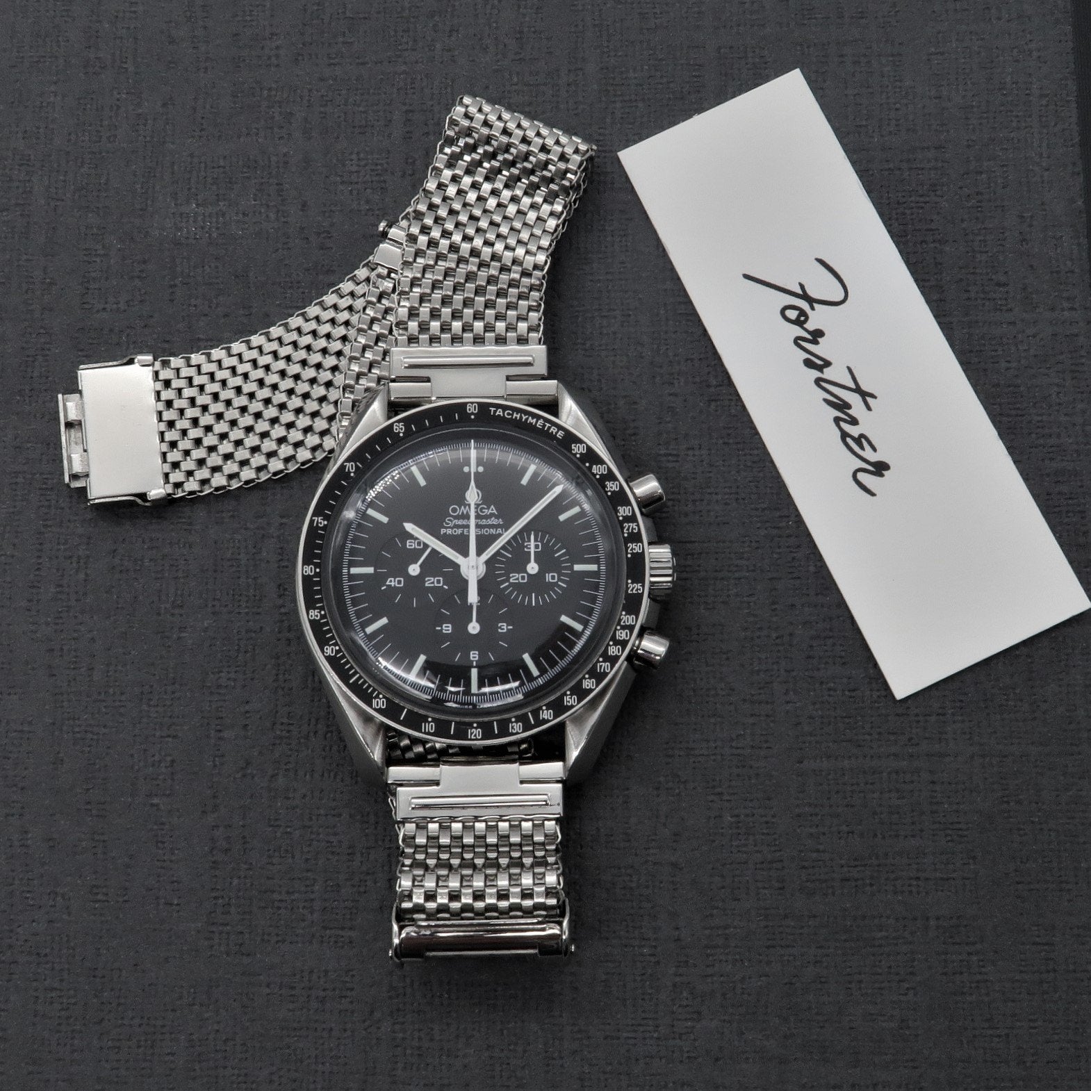 Wide Version Komfit "JB" Mesh Watch Bracelet with Straight Ends - Forstner Bands UK