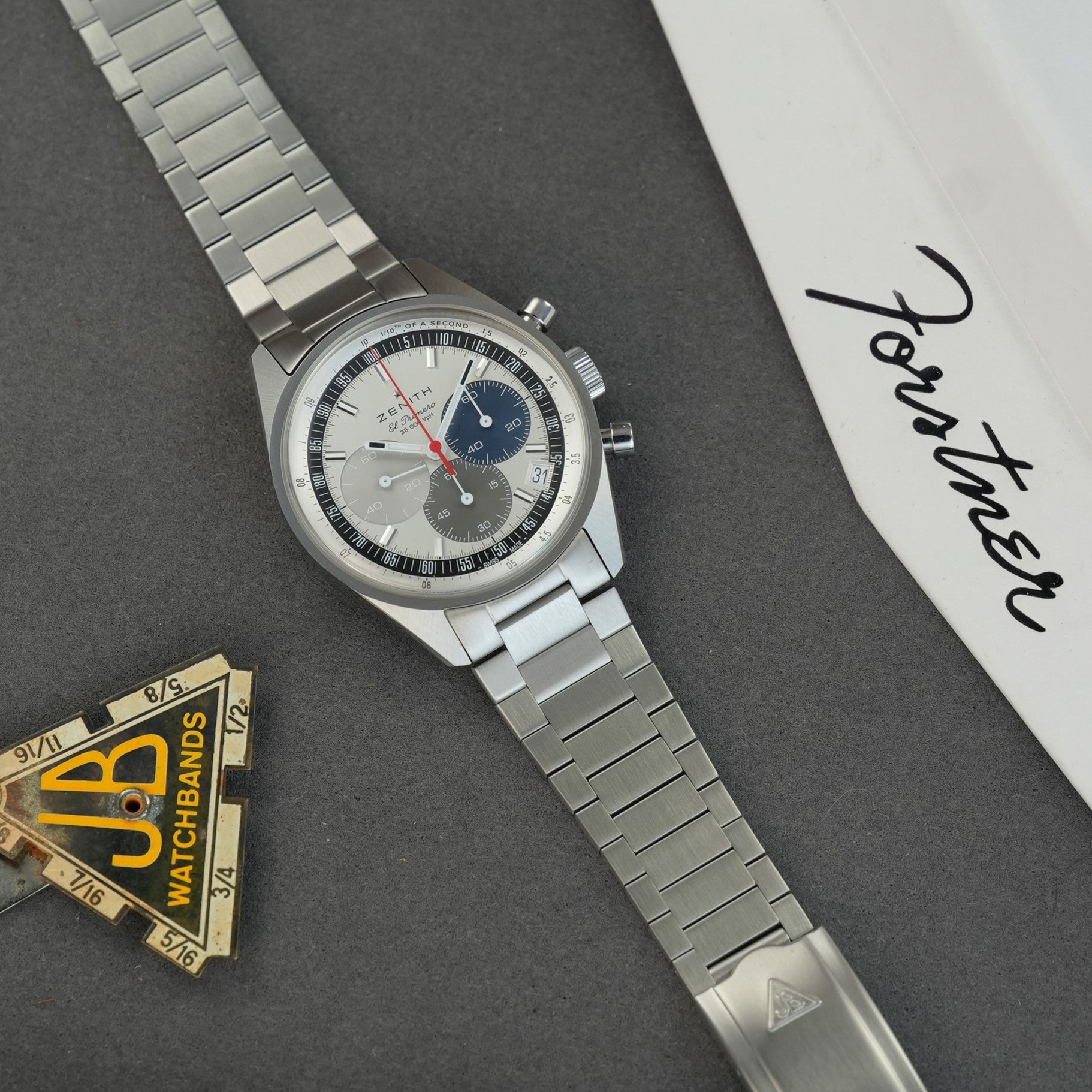 Forstner Flat Link Bracelet for Zenith El Primero Revival 38mm